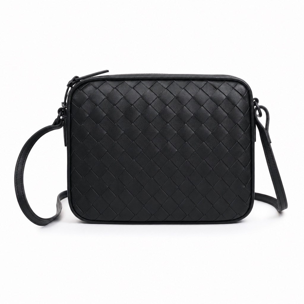 Woven Leather Crossbody