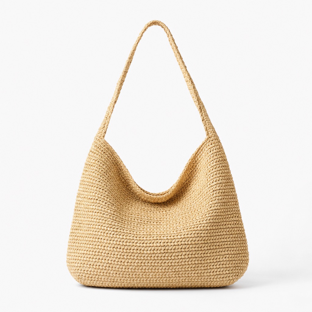 Woven Raffia Shoulder Bag